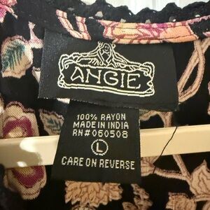 Angie Black and Pink Floral Blouse/dress